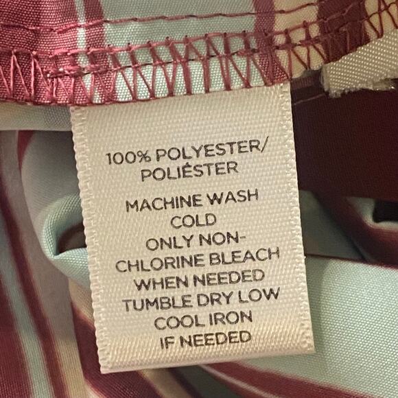 Loft Sleeveless Paisley and Stripes Dress with Cinched Waist Size S - Picture 9 of 10